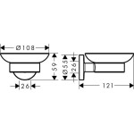 Мыльница Hansgrohe Logis 41715000 Мыльница Hansgrohe Logis 41715000